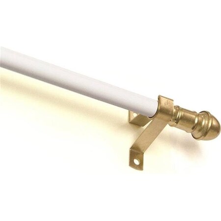 Daphnes Dinnette 28 - 48 in. Adjustable Cafe Rod - White DA434981